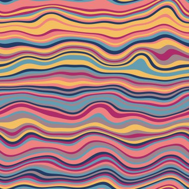 Parmak izi için kusursuz dalgalı çizgili moda yüzey deseni tasarımı. Yüksek kalite çizim. Eğri çizgili basit soyut, moda, kumaş, tekstil, iç mekan ya da dekor için tekrar serpiştirilmiş..