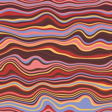 Parmak izi için kusursuz dalgalı çizgili moda yüzey deseni tasarımı. Yüksek kalite çizim. Eğri çizgili basit soyut, moda, kumaş, tekstil, iç mekan ya da dekor için tekrar serpiştirilmiş..