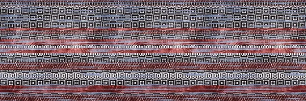 Seamless Tribal Ethnic Stripe Grungy Border Surface Pattern Design Print — Stock Photo, Image