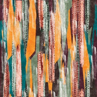 Parmak izi için pürüzsüz kağıt kolaj yüzey deseni tasarımı. Yüksek kalite çizim. Yırtılmış kağıt ya da kumaş parçaları modern dekor ya da tekstil tasarımı için tekrar dizayn edilmeye başlandı.