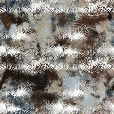 Kusursuz nötr ten ve baskı için beyaz, sıkıntılı, pis motif yüzey deseni tasarımı. Yüksek kalite çizim. Tekstil desenli tekrar parmak izi örneği. Yaşlanmış gri, kirli, soyut çizimler.