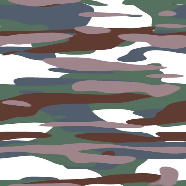 Bezešvé Barevné Šťastný Camoflauge Inspiroval Povrchový Vzor Design Pro Tisk — Stock fotografie