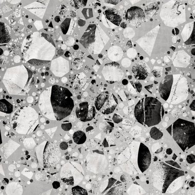 Kusursuz modern soyut terrazzo desenli kumaş örneği. Yüksek kalite çizim. Tekstil baskısı, iç tasarım ya da zemin için rastgele konfeti tasarımı. Renkli mikro lekeli mozaik materyal.