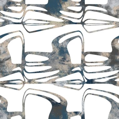 Parmak izi için kusursuz nötr ve beyaz grungy klasik soyut yüzey desenli tasarım. Yüksek kalite çizim. Tek renkli dünya tasarımı beyaz desenli kaplama. Grafik örneklerini tekrarla