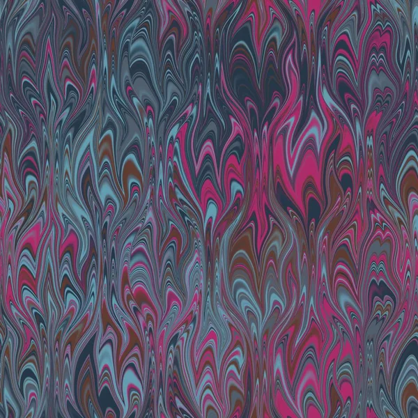 Безшовный Эффект Расчесанной Раковины Турецкий Мраморный Рисунок Поверхности Эбру Печати — стоковое фото