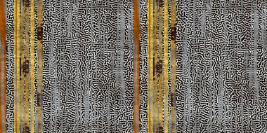 Kusursuz etnik kabile çizgileri. Parmak izi için sınır çizgisi tasarımı. Yüksek kaliteli hayvan kürkü derisi illüstrasyondan esinlenmiştir. Solmuş halı ya da kapak resmi gibi bir halı. Kalın çizgi dokuları.