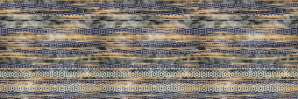 Nahtloses Ethnisches Stammesstreifen Grungy Border Oberflächenmuster Für Den Druck Hochwertige — Stockfoto