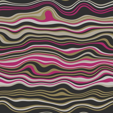 Parmak izi için kusursuz dalgalı çizgili moda yüzey deseni tasarımı. Yüksek kalite çizim. Eğri çizgili basit soyut, moda, kumaş, tekstil, iç mekan ya da dekor için tekrar serpiştirilmiş..