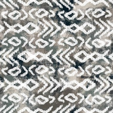 Parmak izi için kusursuz nötr ve beyaz grungy klasik soyut yüzey desenli tasarım. Yüksek kalite çizim. Tek renkli dünya tasarımı beyaz desenli kaplama. Grafik örneklerini tekrarla
