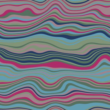 Parmak izi için kusursuz dalgalı çizgili moda yüzey deseni tasarımı. Yüksek kalite çizim. Eğri çizgili basit soyut, moda, kumaş, tekstil, iç mekan ya da dekor için tekrar serpiştirilmiş..