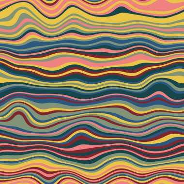 Parmak izi için kusursuz dalgalı çizgili moda yüzey deseni tasarımı. Yüksek kalite çizim. Eğri çizgili basit soyut, moda, kumaş, tekstil, iç mekan ya da dekor için tekrar serpiştirilmiş..