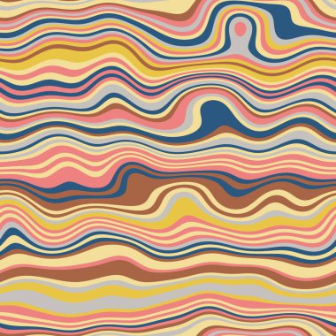 Yazdırma için kusursuz dalgalı çizgili yüzey deseni tasarımı