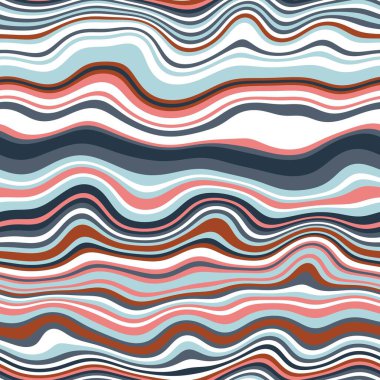 Parmak izi için kusursuz dalgalı çizgili moda yüzey deseni tasarımı. Yüksek kalite çizim. Eğri çizgili basit soyut, moda, kumaş, tekstil, iç mekan ya da dekor için tekrar serpiştirilmiş..