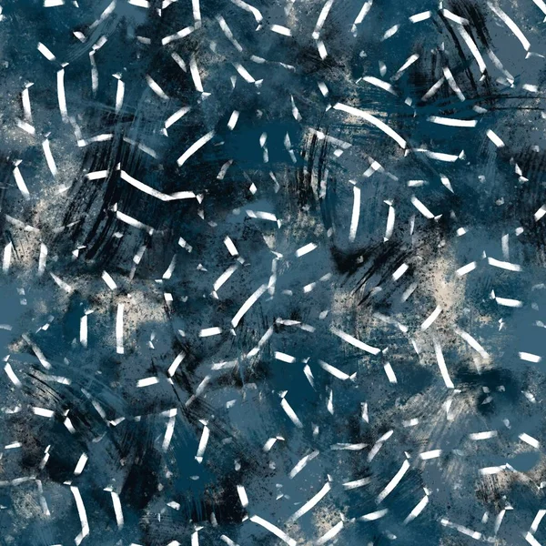 Płynny Granatowy Biały Abstrakcyjny Grungy Bezszwowy Wzór Powierzchni Druku Wysokiej — Zdjęcie stockowe