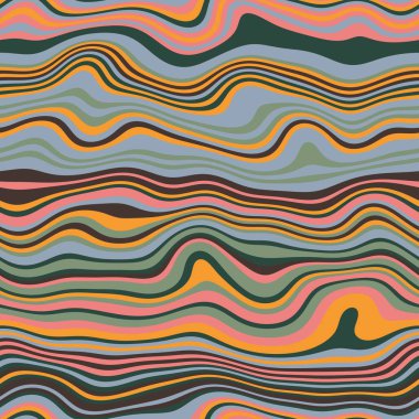 Parmak izi için kusursuz dalgalı çizgili moda yüzey deseni tasarımı. Yüksek kalite çizim. Eğri çizgili basit soyut, moda, kumaş, tekstil, iç mekan ya da dekor için tekrar serpiştirilmiş..