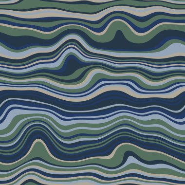 Parmak izi için kusursuz dalgalı çizgili moda yüzey deseni tasarımı. Yüksek kalite çizim. Eğri çizgili basit soyut, moda, kumaş, tekstil, iç mekan ya da dekor için tekrar serpiştirilmiş..