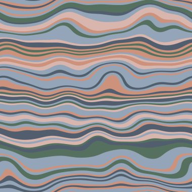 Parmak izi için kusursuz dalgalı çizgili moda yüzey deseni tasarımı. Yüksek kalite çizim. Eğri çizgili basit soyut, moda, kumaş, tekstil, iç mekan ya da dekor için tekrar serpiştirilmiş..
