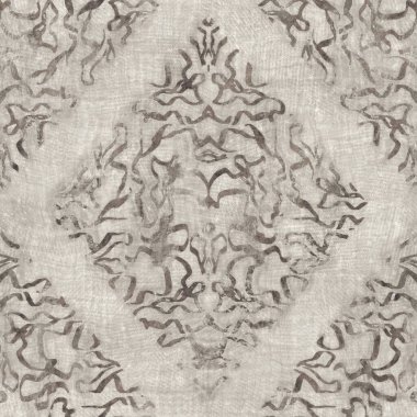 Kusursuz bronz kahverengi, pasaklı kabile nötr halı motifli yüzey dizaynı baskılar için. Yüksek kalite çizim. Sorunlu bohem etnik yineleme örneği. Elle çizilmiş elmas kumaş tasarımı.