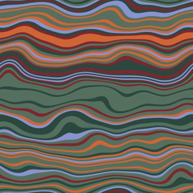 Parmak izi için kusursuz dalgalı çizgili moda yüzey deseni tasarımı. Yüksek kalite çizim. Eğri çizgili basit soyut, moda, kumaş, tekstil, iç mekan ya da dekor için tekrar serpiştirilmiş..