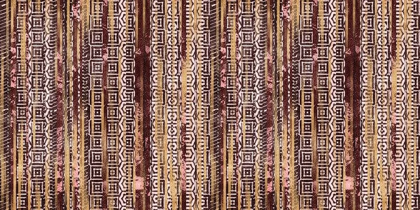 Bezešvé Kmenové Etnické Pruhy Grungy Border Surface Pattern Design Pro — Stock fotografie