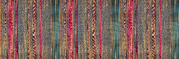无缝隙的部族条纹粗壮的边界表面图案设计供印刷用 高品质的动物毛皮启发了插图 用毛毯或地毯制成的覆盖图形瓷砖 厚线条纹理 — 图库照片