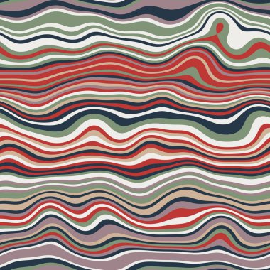 Parmak izi için kusursuz dalgalı çizgili moda yüzey deseni tasarımı. Yüksek kalite çizim. Eğri çizgili basit soyut, moda, kumaş, tekstil, iç mekan ya da dekor için tekrar serpiştirilmiş..