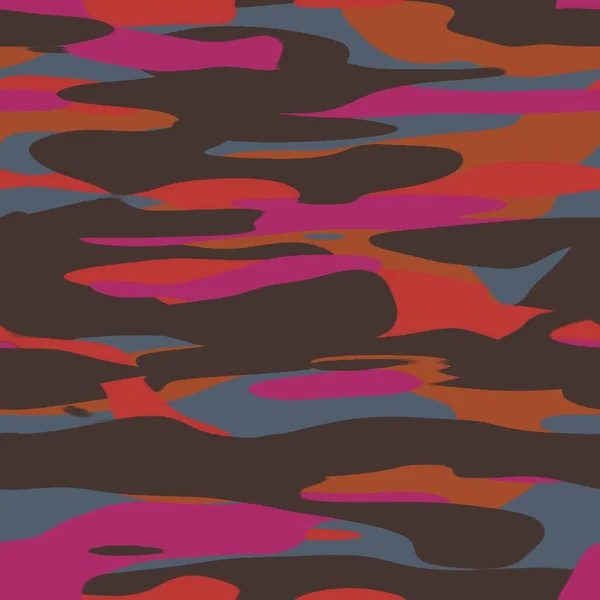 Nahtlos Farbenfrohe Fröhliche Camouflage Inspirierte Oberflächenmuster Für Den Druck Hochwertige — Stockfoto