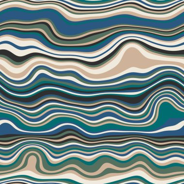 Parmak izi için kusursuz dalgalı çizgili moda yüzey deseni tasarımı. Yüksek kalite çizim. Eğri çizgili basit soyut, moda, kumaş, tekstil, iç mekan ya da dekor için tekrar serpiştirilmiş..