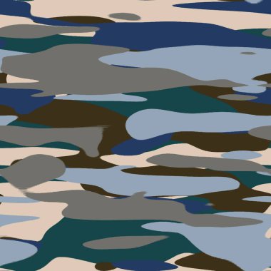 Kusursuz renksiz mutlu kamuflaj baskı için yüzey deseni tasarımına ilham verdi. Yüksek kalite çizim. Rastgele askeri stil soyut şekil tekstil giyim çocuklar ve yetişkinler için basılmayan moda.