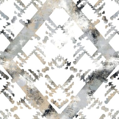 Parmak izi için kusursuz nötr ve beyaz grungy klasik soyut yüzey desenli tasarım. Yüksek kalite çizim. Tek renkli dünya tasarımı beyaz desenli kaplama. Grafik örneklerini tekrarla