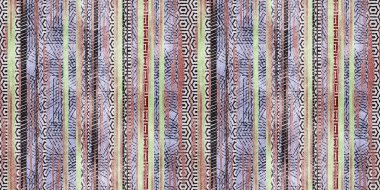 Kusursuz etnik kabile çizgileri. Parmak izi için sınır çizgisi tasarımı. Yüksek kalite çizim. Solmuş halı ya da kapak resmi gibi bir halı. İlginç coğrafi dokularla dolu kalın çizgiler.