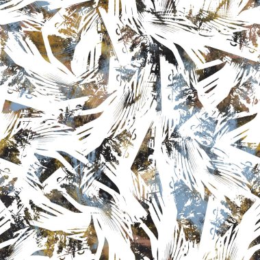 Parmak izi için kusursuz nötr ve beyaz grungy klasik soyut yüzey desenli tasarım. Yüksek kalite çizim. Tek renkli dünya tasarımı beyaz desenli kaplama. Grafik örneklerini tekrarla