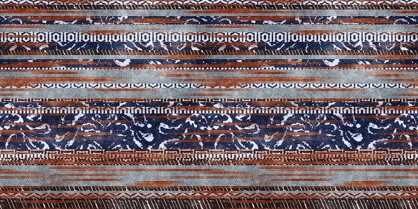 Diseño Patrón Superficie Borde Grueso Rayas Étnicas Tribales Sin Costuras —  Fotos de Stock