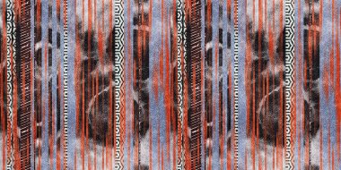 Kusursuz etnik kabile çizgileri. Parmak izi için sınır çizgisi tasarımı. Yüksek kalite çizim. Solmuş halı ya da kapak resmi gibi bir halı. İlginç coğrafi dokularla dolu kalın çizgiler.