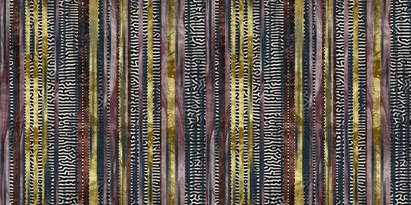 Seamless Tribal Ethnic Stripe Grungy Border Surface Pattern Design Print — Stock Photo, Image