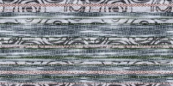 Bezešvé Kmenové Etnické Pruhy Grungy Border Surface Pattern Design Pro — Stock fotografie