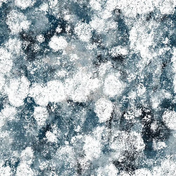 Naadloze marine blauw en wit abstracte grungy naadloze oppervlak patroon ontwerp voor print — Stockfoto