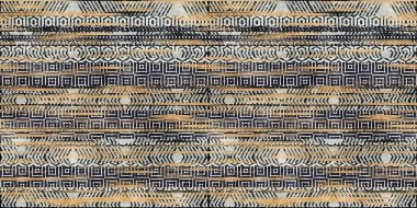 Kusursuz etnik kabile çizgileri. Parmak izi için sınır çizgisi tasarımı. Yüksek kalite çizim. Solmuş halı ya da kapak resmi gibi bir halı. İlginç coğrafi dokularla dolu kalın çizgiler.