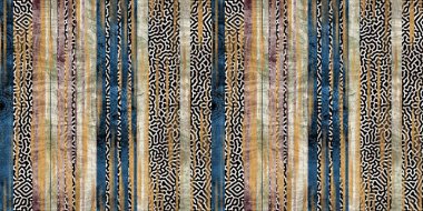 Kusursuz etnik kabile çizgileri. Parmak izi için sınır çizgisi tasarımı. Yüksek kaliteli hayvan kürkü derisi illüstrasyondan esinlenmiştir. Solmuş halı ya da kapak resmi gibi bir halı. Kalın çizgi dokuları.