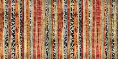 Kusursuz etnik kabile çizgileri. Parmak izi için sınır çizgisi tasarımı. Yüksek kaliteli hayvan kürkü derisi illüstrasyondan esinlenmiştir. Solmuş halı ya da kapak resmi gibi bir halı. Kalın çizgi dokuları.