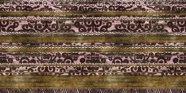 Seamless Tribal Ethnic Stripe Grungy Border Surface Pattern Design Print — Stock Photo, Image