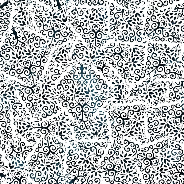 Seamless navy blue and white abstract grungy seamless surface pattern design for print. High quality illustration. Texture for background or textile or fabric or wallpaper or interior design.