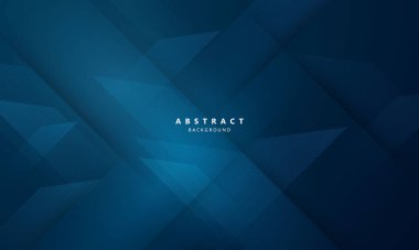 Dinamik ve soyut mavi arkaplan posteri. teknoloji ağı Vektör illüstrasyonu.