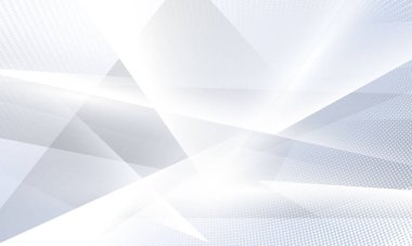 Dinamik ve soyut beyaz arkaplan posteri. teknoloji ağı Vektör illüstrasyonu.