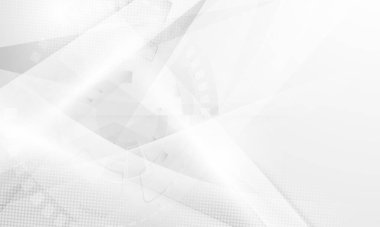 Dinamik ve soyut beyaz arkaplan posteri. teknoloji ağı Vektör illüstrasyonu.