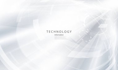 Dinamik ve soyut beyaz arkaplan posteri. teknoloji ağı Vektör illüstrasyonu.
