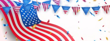 4 Temmuz bayramın kutlu olsun. ABD Bağımsızlık Günü Kutlama arkaplanı.