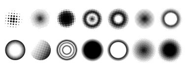 Grafik tasarımınız için soyut biçim yarım ton kavramı