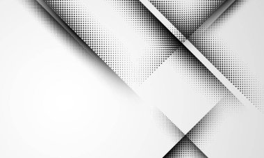 Grafik tasarımınız için soyut biçim yarım ton kavramı