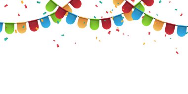 Bayrak renkli konsept tasarımı tatil şablonu Mutlu Gün, arka plan Kutlama Vektörü illüstrasyonu.